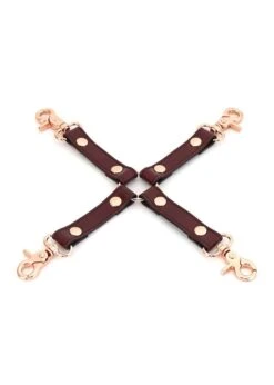 Wine Red Leather Hogtie