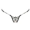 My Love Micro G-String (Black / Silver) 1 My Love Micro G-String (Black / Silver) -Underwear Specialty Store lucky cheeks my love black embroidery swarovski thong ultra sexy g string underwear A
