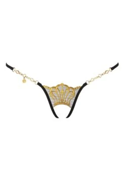 Queen Of Love (Black/Gold) Open G-String