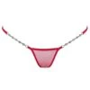 Transparent Red Luxury Micro V-String -Underwear Specialty Store lucky cheeks transparent red silver luxury micro v string mesh embroidery swarovski crystal thong sexy lingerie A