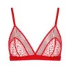 Maison Close Accroche Coeur Triangle Bra (Red) -Underwear Specialty Store maison close accorche coeur triangle bra red lace bralette 561542 sexy lingerie A