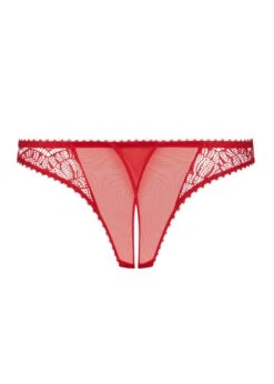 Maison Close Accroche Coeur Openable Thong (Red)