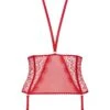 Maison Close Accroche Coeur Waist Cincher With Suspenders (Red) -Underwear Specialty Store maison close accroche coeur waist cincher with suspenders red lace multi wear suspender harness 561565 sexy lingerie A