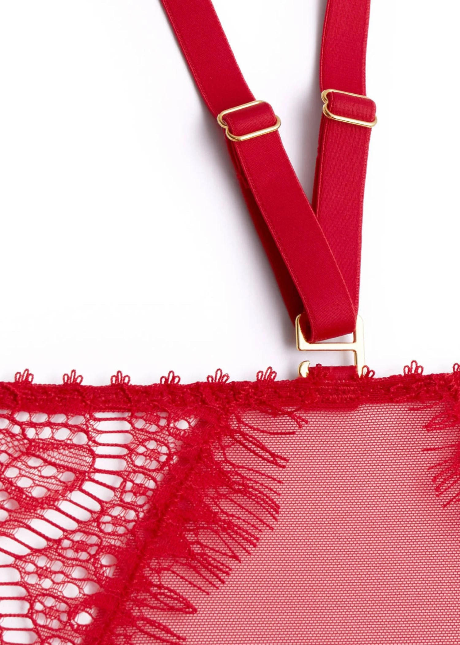 Maison Close Accroche Coeur Waist Cincher With Suspenders (Red) 8 Maison Close Accroche Coeur Waist Cincher With Suspenders (Red) - Image 6