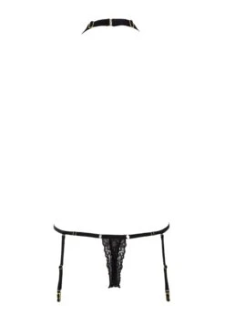 Maison Close Le Petit Secret Openable Thong Body (Black) -Underwear Specialty Store maison close le petit secret openable thong body black lace halterneck deep plunge bodysuit with suspenders sexy lingerie C