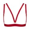 Maison Close Tapage Nocturne Naked Triangle Bra (Red) 1 Maison Close Tapage Nocturne Naked Triangle Bra (Red) -Underwear Specialty Store maison close tapage nocturne naked triangle bra red cupless open bra sexy lingerie A