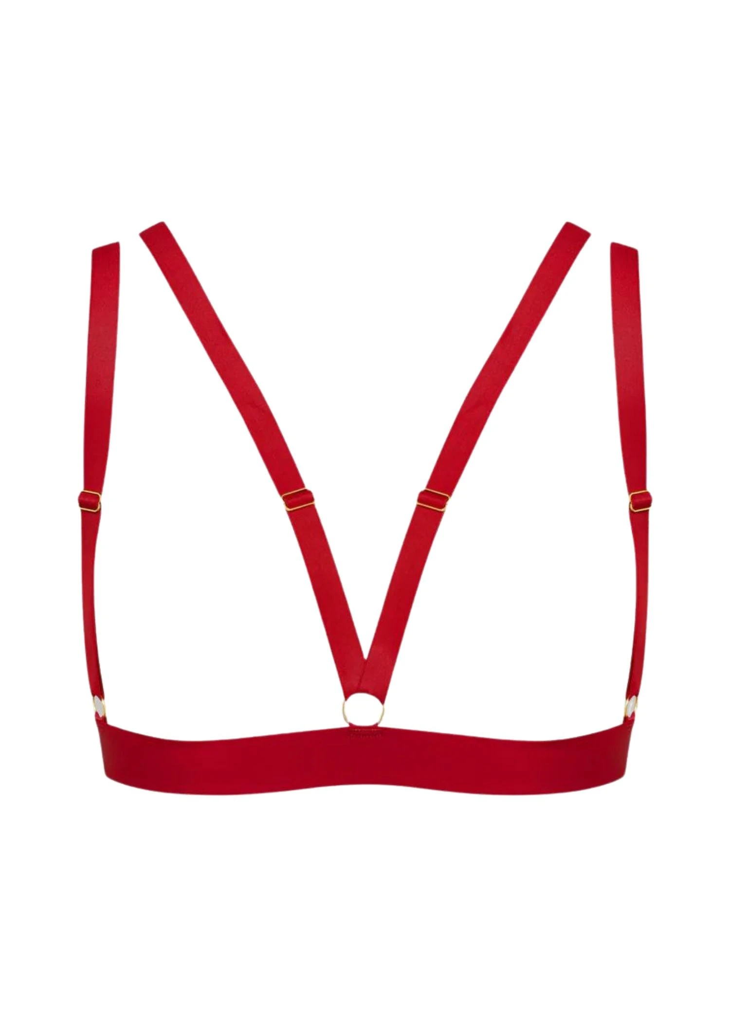 Maison Close Tapage Nocturne Naked Triangle Bra (Red) 3 Maison Close Tapage Nocturne Naked Triangle Bra (Red)