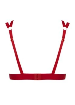 Maison Close Tapage Nocturne Naked Triangle Bra (Red) 13 Maison Close Tapage Nocturne Naked Triangle Bra (Red) -Underwear Specialty Store maison close tapage nocturne naked triangle bra red cupless open bra sexy lingerie F