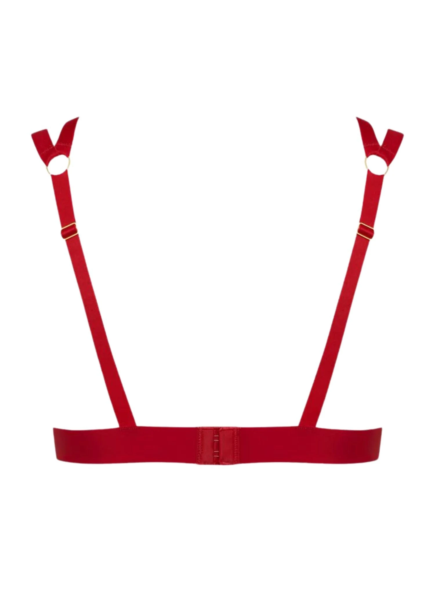 Maison Close Tapage Nocturne Naked Triangle Bra (Red) 8 Maison Close Tapage Nocturne Naked Triangle Bra (Red) - Image 6