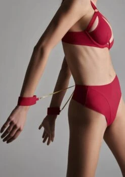 Maison Close Tapage Nocturne Red Openable High Waist Thong 11 Maison Close Tapage Nocturne Red Openable High Waist Thong -Underwear Specialty Store maison close tapage nocturne red openable high waist thong with handcuff sexy lingerie H