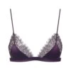 Maison Close Villa Satine Triangle Bra (Purple) -Underwear Specialty Store maison close villa satine triangle bra purple lace bralette sexy luxury lingerie A