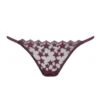Stella Thong (Plum) -Underwear Specialty Store muse by coco de mer stella thong plum lace luxury lingerie A