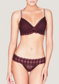 Jasmine Inspiring (Garnet Red) Contour Plunge Bra -Underwear Specialty Store s80 327.gare stella mccartney jasmine inspiring contour plunge bra underwire padded garnet red sexy lingerie d 1