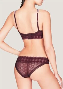 Jasmine Inspiring (Garnet Red) Contour Plunge Bra -Underwear Specialty Store s80 327.gare stella mccartney jasmine inspiring contour plunge bra underwire padded garnet red sexy lingerie e 1