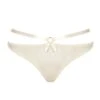 Signature Harness Thong (Cream) 1 Signature Harness Thong (Cream) -Underwear Specialty Store sigt04cr bordelle signature harness mesh thong cream sexy lingerie bottoms a