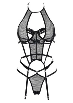 Angela Bodysuit And Thong (Black)