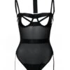 Danielle Cupless Bodysuit (Black) -Underwear Specialty Store unleashed danielle bodysuit black collar choker garter suspender sexy lingerie A