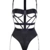 Jovana Bodysuit (Black) -Underwear Specialty Store unleashed jovana black bodysuit detachable collar choker suspender garter sexy lingerie A