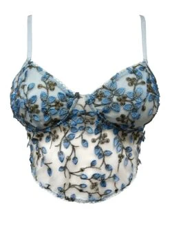 Linna Longline Bra -Underwear Specialty Store unleashed linna blue longline bra lace embroidery underwired singlet bra sexy lingerie C