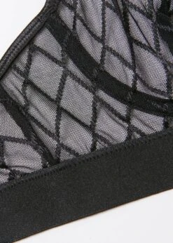 Perrie Bra, Thong & Suspender Belt -Underwear Specialty Store unleashed perrie mesh underwire bra thong suspender garter black sexy lingerie set F