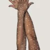 Rhinestone Fishnet Gloves (Black)