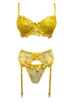 Rita Bra, Thong And Suspender Set