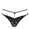 Stella Crotchless Pearl Thong -Underwear Specialty Store unleashed stella crotchless pearl thong black sexy lingerie B