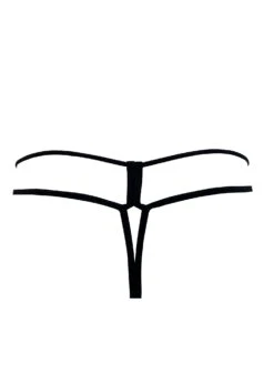 Stella Crotchless Pearl Thong -Underwear Specialty Store unleashed stella crotchless pearl thong black sexy lingerie C