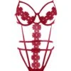 Brenda (Red) Cut-Out Teddy 1 Brenda (Red) Cut-Out Teddy -Underwear Specialty Store unleashed tasha cut out teddy red embroidery cupless teddy plus size sexy lingerie A