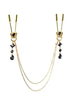 Gold Crown Chain Nipple Clamps