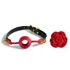 Rose Ball Gag (Black Strap)